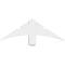 Ekena Millwork Davenport Architectural Grade PVC Gable Bracket, 36"W x 12"H x 2"D x 4"F, 8/12 Pitch GBP036X12X0204DAV00 - alternate 2